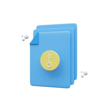 Key File  3D Icon