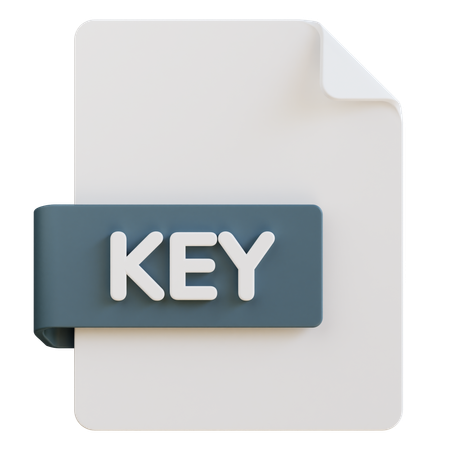 Key File  3D Icon