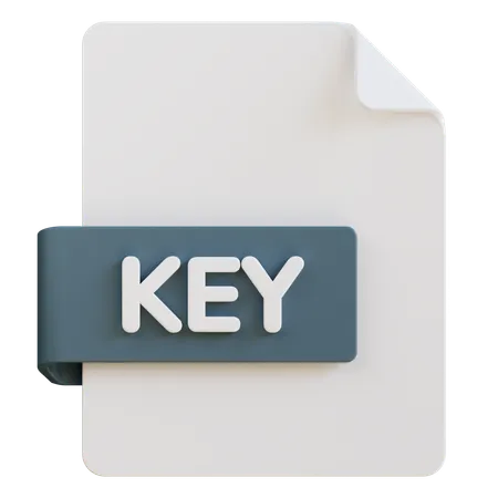 Key File  3D Icon