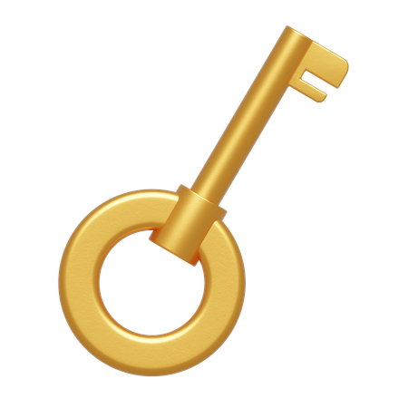 Key Gold  3D Icon