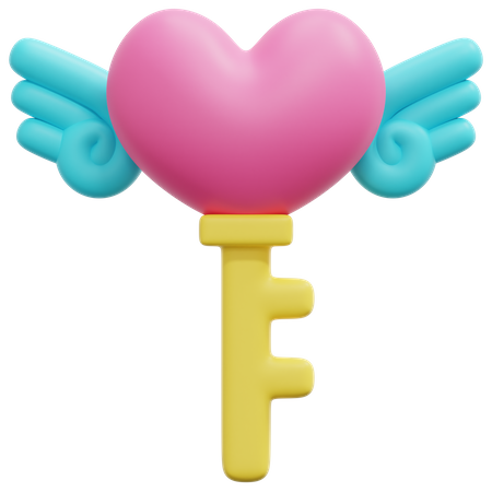 Key Heart  3D Icon