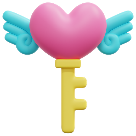 Key Heart  3D Icon
