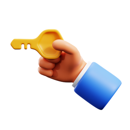 Key Holding Hand Gestures  3D Icon