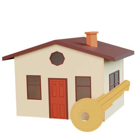 Key house  3D Icon