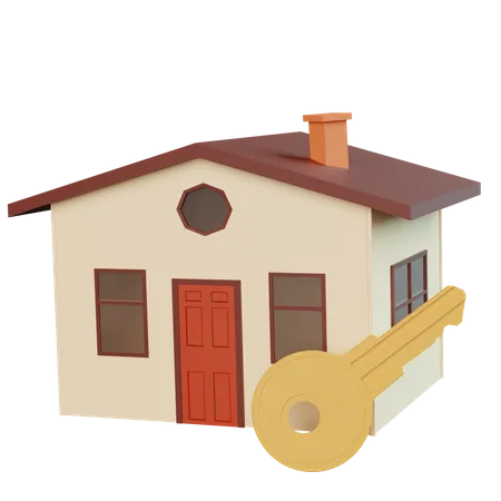 Key house  3D Icon