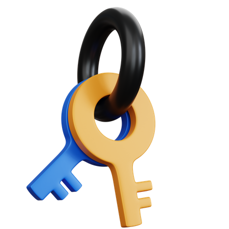 Key Lock  3D Icon