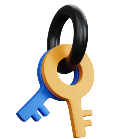 Key Lock  3D Icon