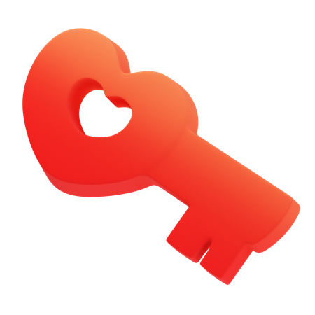 Key love  3D Icon