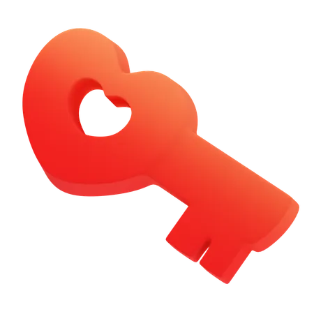 Key love  3D Icon