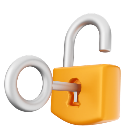 Key Padlock  3D Icon