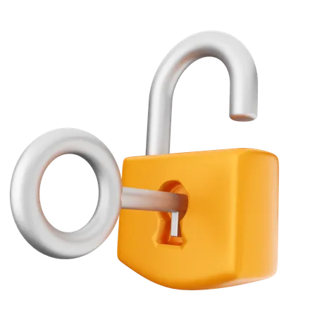 Key Padlock  3D Icon