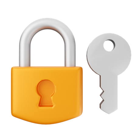 Key Padlock  3D Icon