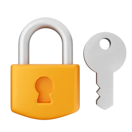 Key Padlock  3D Icon