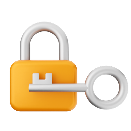 Key Padlock  3D Icon