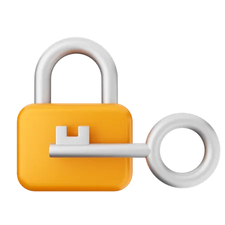 Key Padlock  3D Icon