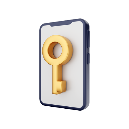 Key Password 3D Illustration