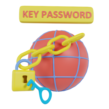 Key Password  3D Icon