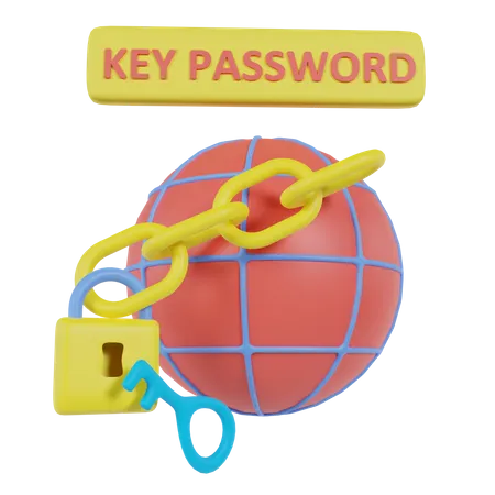 Key Password  3D Icon