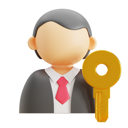 Key Person  3D Icon