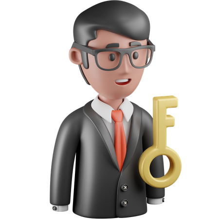 Key Person  3D Icon