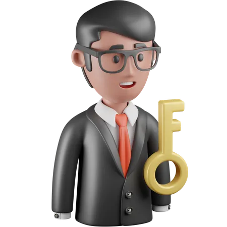 Key Person  3D Icon