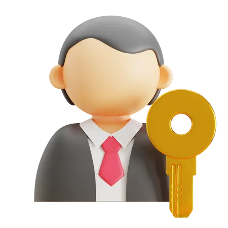 Key Person 3D Icon