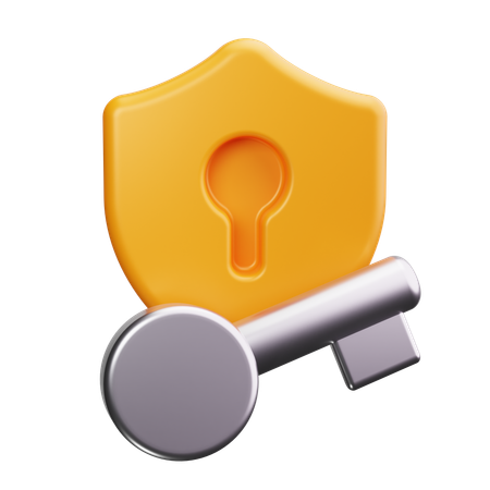 Key Shield  3D Icon