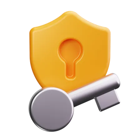 Key Shield  3D Icon