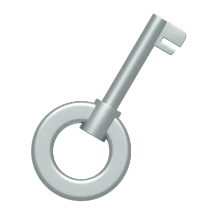 Key Silver  3D Icon