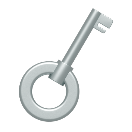 Key silver  3D Icon