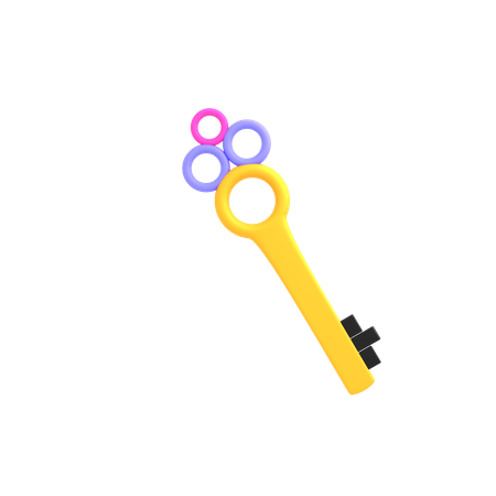 Key To Unlock Success  3D Illustration