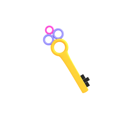 Key To Unlock Success  3D Illustration