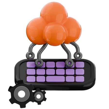 Keyboard Cloud  3D Icon