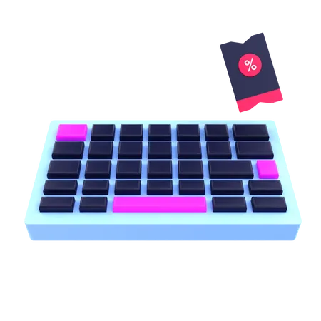 Keyboard Discount  3D Icon