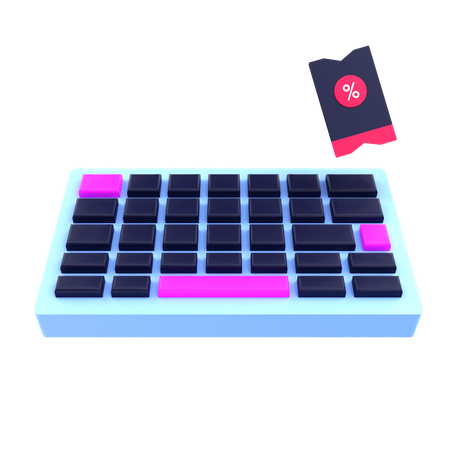Keyboard Discount 3D Icon