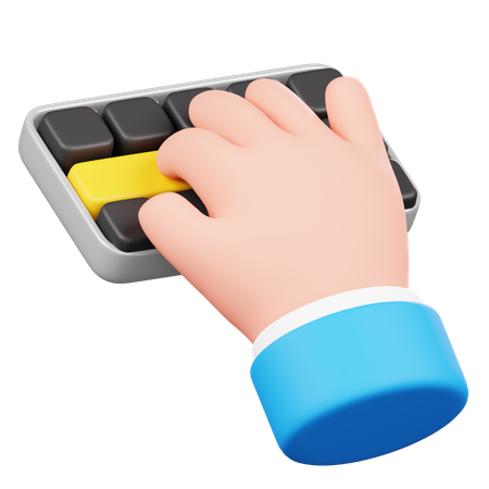 Keyboard Typing Hand Gesture  3D Icon