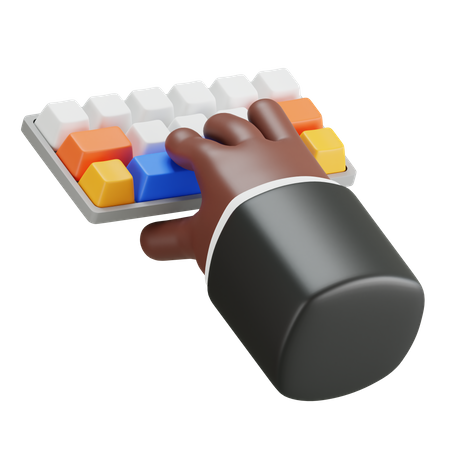 Keyboard Typing Hand Gesture  3D Icon
