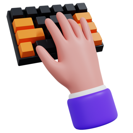 Keyboard Typing Hand Gesture  3D Icon
