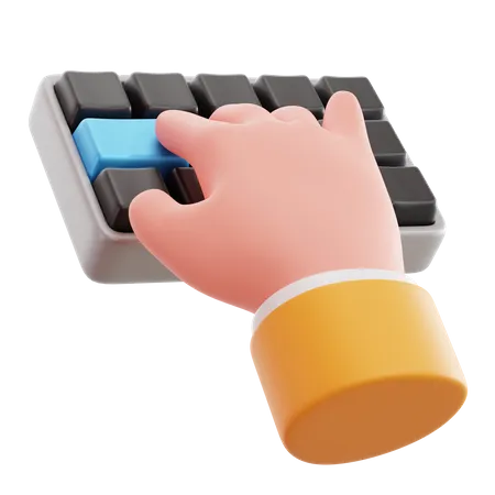 Keyboard Typing Hand Gesture  3D Icon