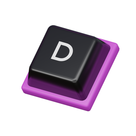 Keycap D  3D Icon