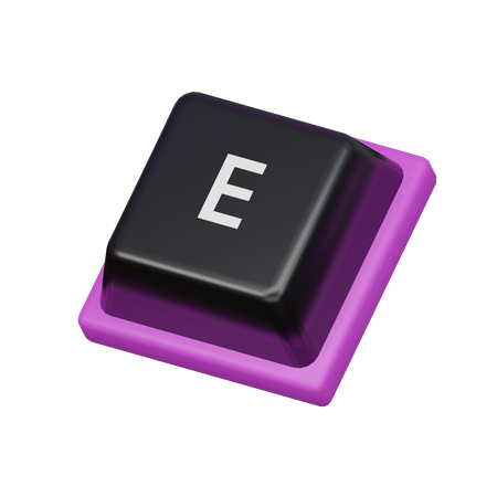 Keycap E  3D Icon