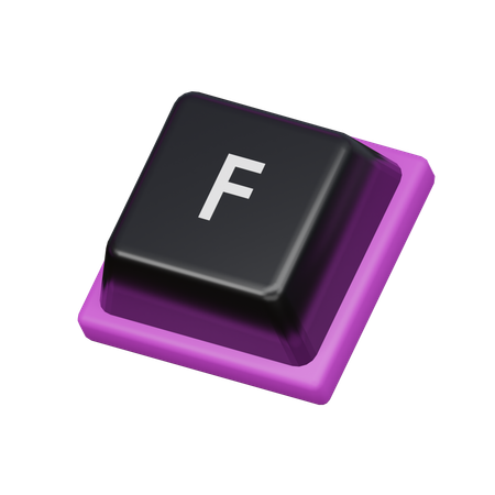 Keycap F  3D Icon
