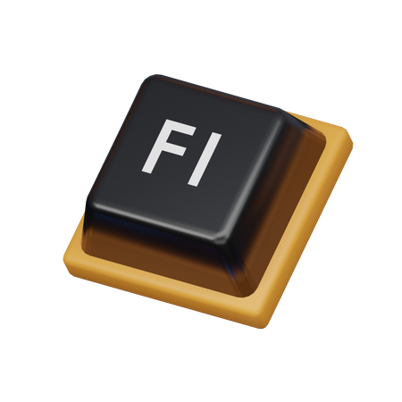 Tecla F1  3D Icon