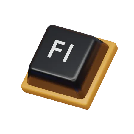 Tecla F1  3D Icon
