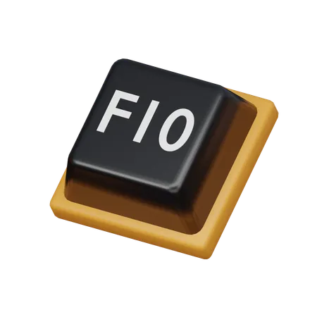 Keycap F10  3D Icon
