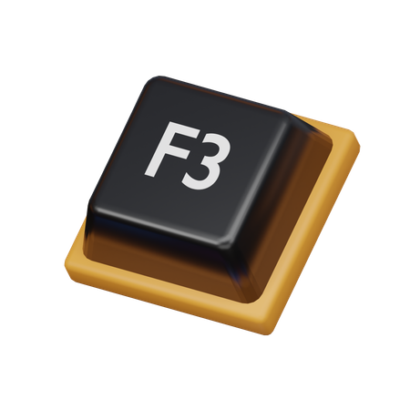 Keycap F3  3D Icon