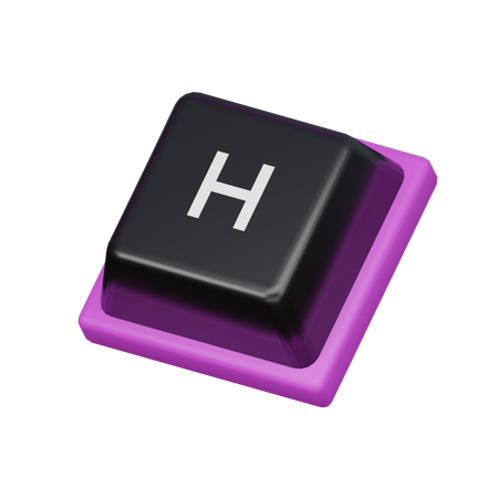 Keycap H  3D Icon