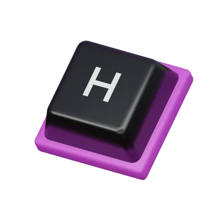 Keycap H 3 D Icon 3D Icon