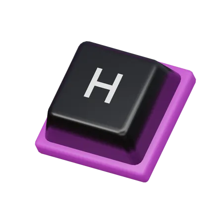 Keycap H  3D Icon