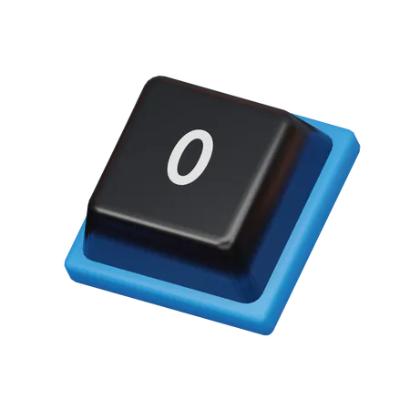 Keycap Number 0  3D Icon